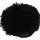 Dolce & Gabbana Chic Black Gatsby Cap in Tibet Lamb Fur