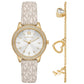 Women's Tibby Three-Hand Vanilla PVC Watch Set 34mm