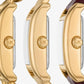 Petite Monroe Gold-Tone and Crocodile-Embossed Leather Watch Strap Set