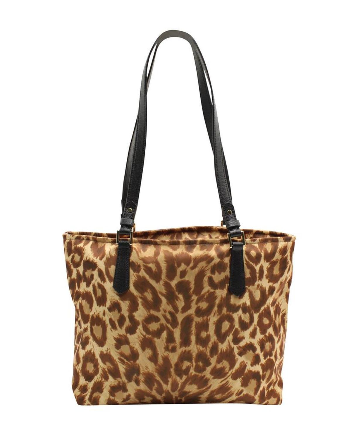 Taylor Leopard Crossbody Tote in Animal Print Nylon