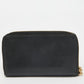 Michael Kors Black Leather Logo Zip Around Wristlet Wallet