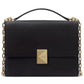 Deco Pebbled Leather Chain Shoulder Bag