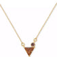 Gold-Tone Color Cubic Zirconia Martini Mini Pendant Necklace, 16" + 3" extender