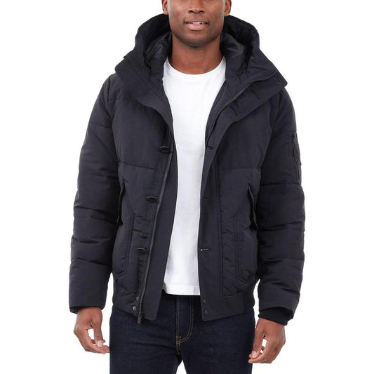 Mens Quilted Nylon Parka Coat