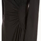 Weekend Romania Jersey Ruched Dress In Black