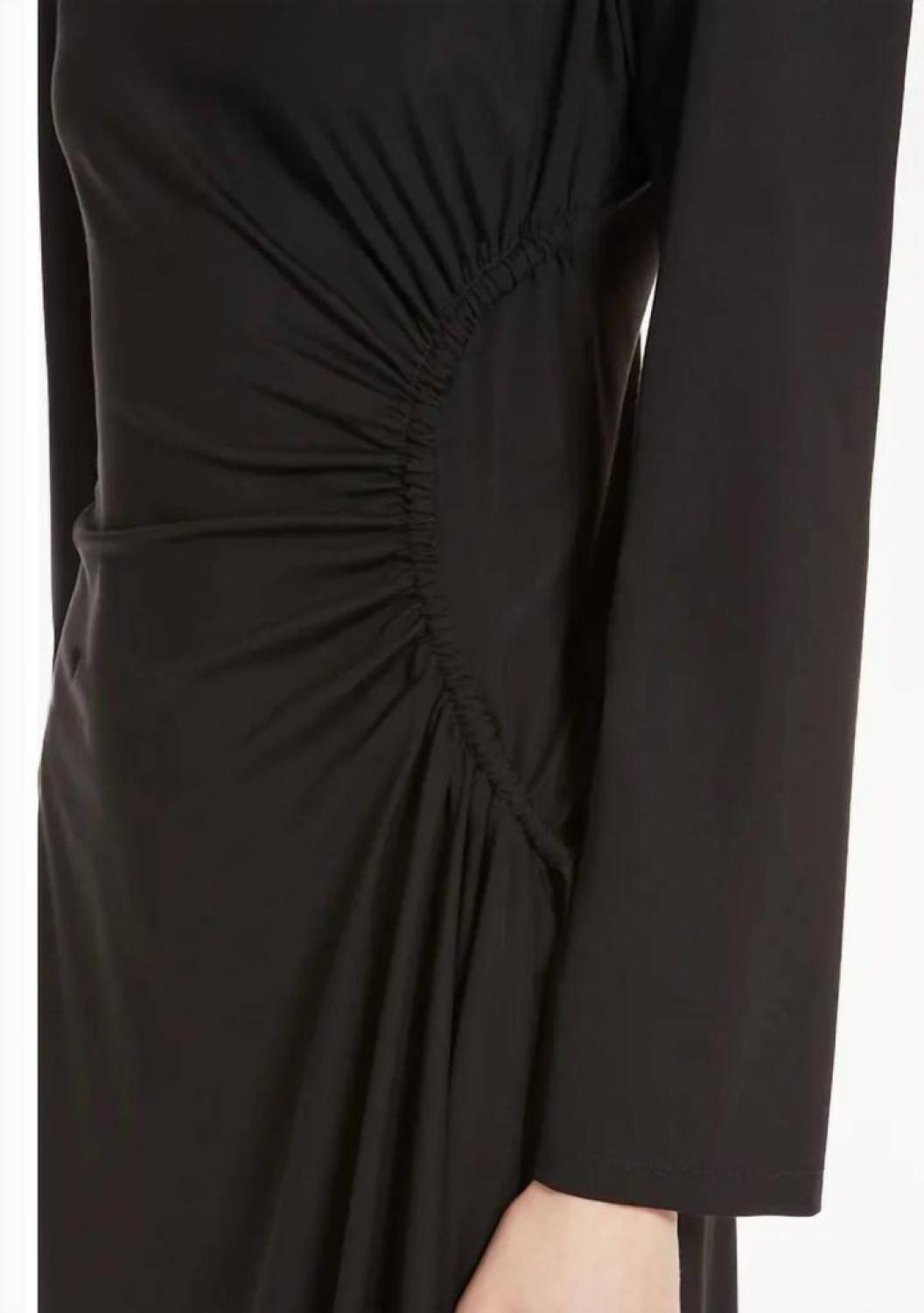 Weekend Romania Jersey Ruched Dress In Black