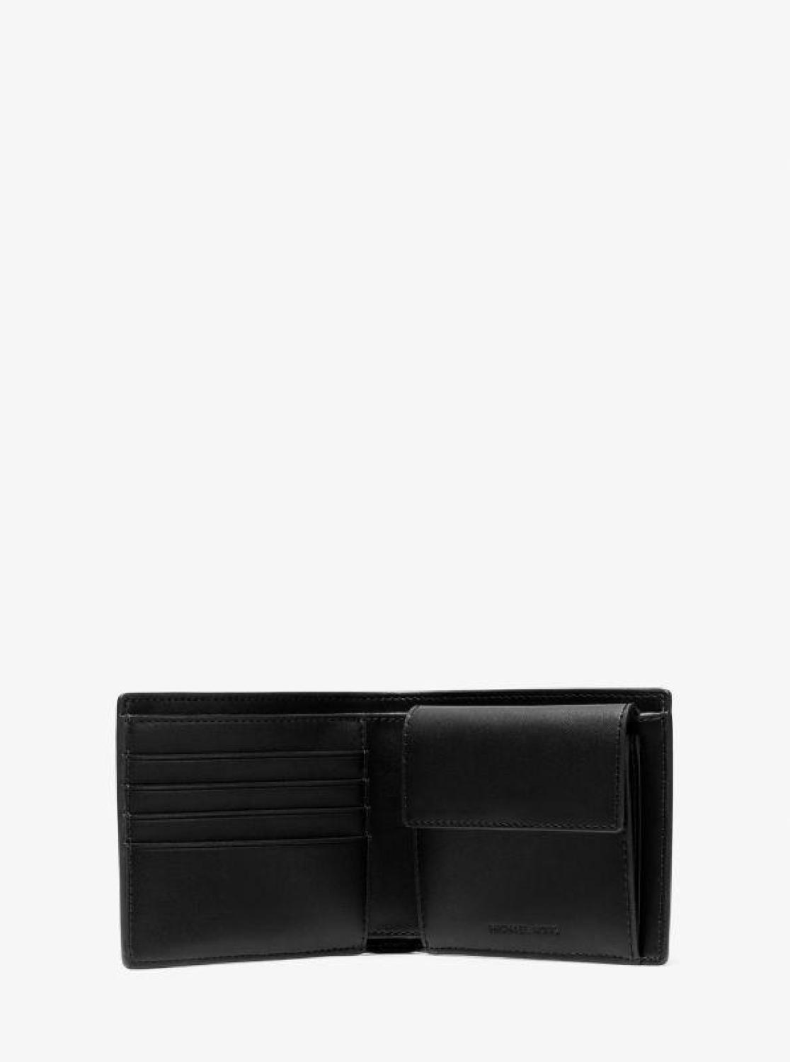 Cooper Pebbled Leather Billfold Wallet With Coin Pouch