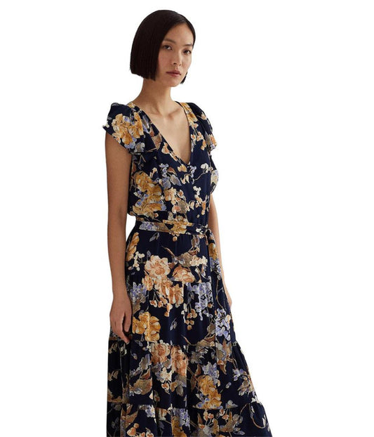 Floral Bubble Crepe Dress