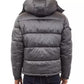 Men's Heavyweight Metallic Finish Hooded Puffer Jacket