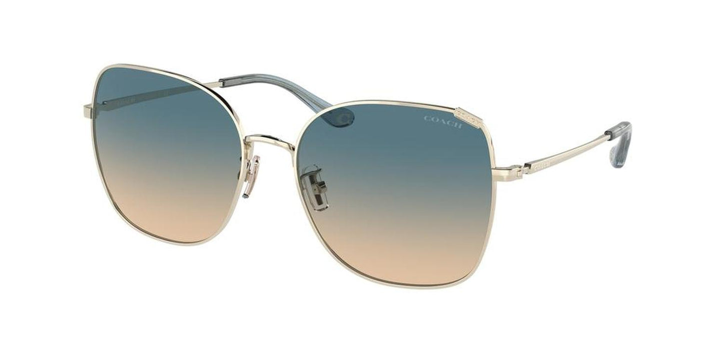 Coach Women's 57mm Shiny Light Gold Sunglasses