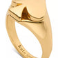 Gold-Tone Spade Signet Ring