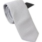 Dolce & Gabbana Elegant White Patterned Silk Blend Neck Tie