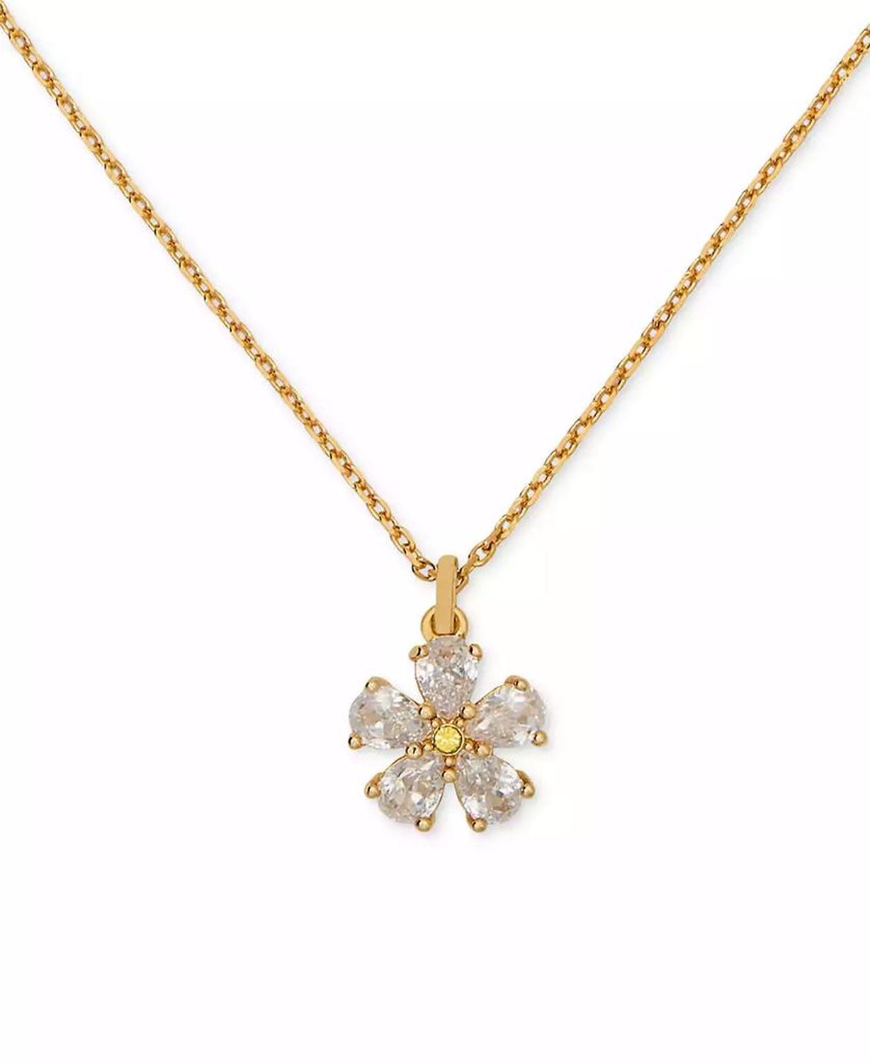 Bursting Blooms Gold-Tone Pendant Necklace, 16" + 3" extender