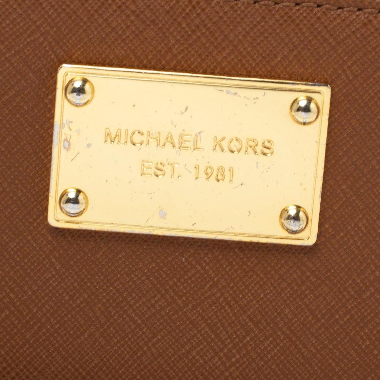 Michael Kors Leather Jet Set Zip Around Wristlet Wallet