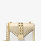 Whitney Medium Studded Metallic Shoulder Bag