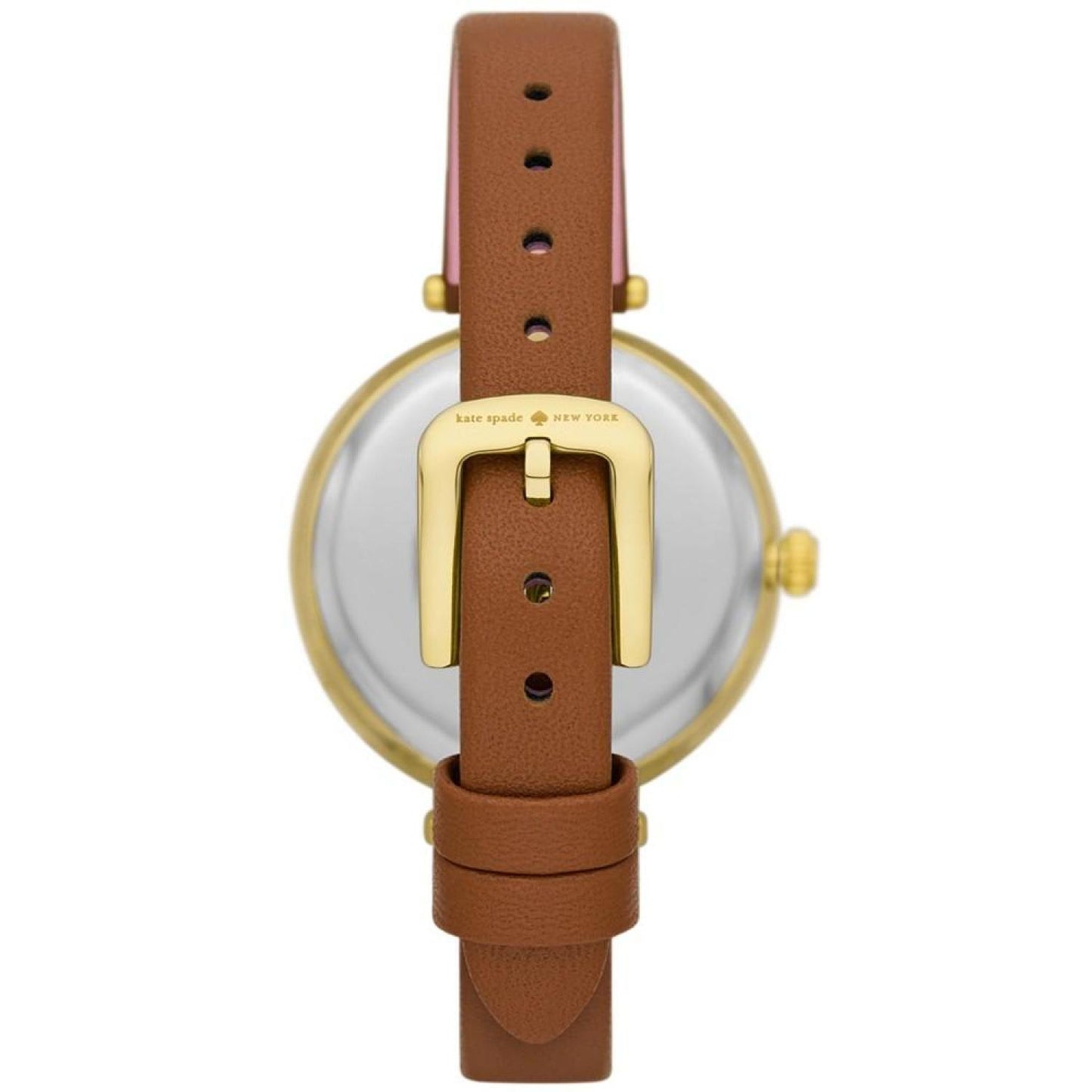 Women's Holland Three-Hand Brown Leather Watch 34mm Gift Set