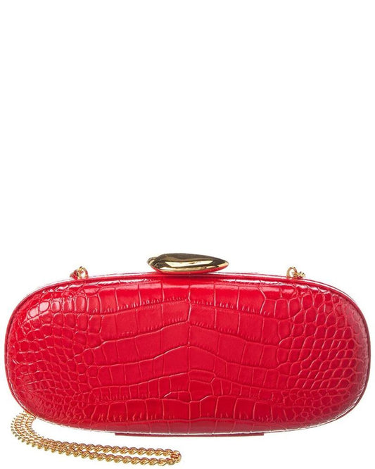 Michael Kors Collection E/W Croc-Embossed Leather Minaudiere