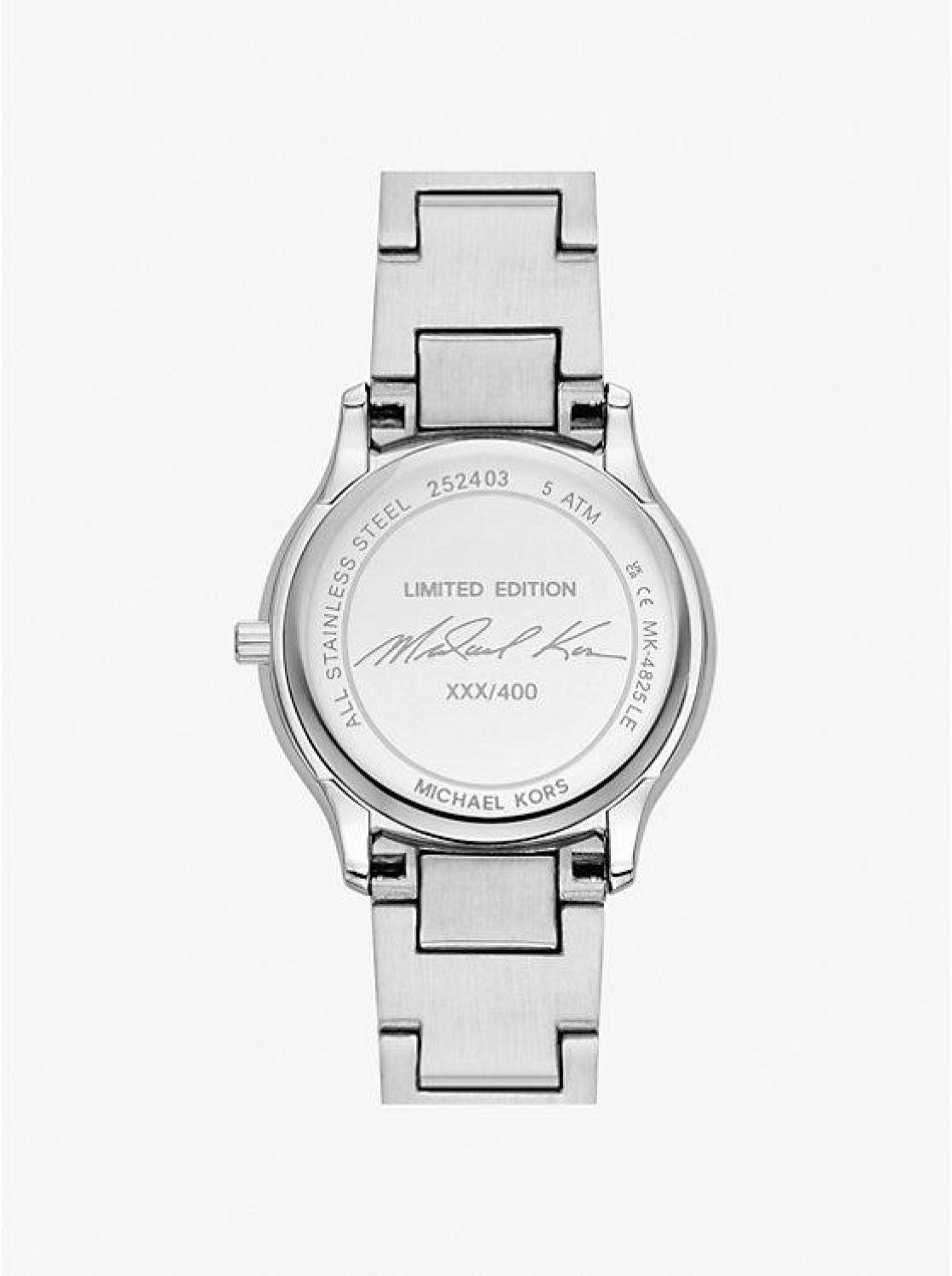 Limited-Edition Mini Sage Pavé Silver-Tone Watch