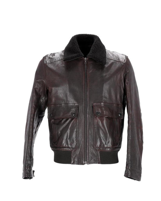 Prada Bomber Jacket in Brown Leather