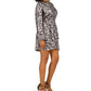 Petite Foil Paisley Long Sleeve Flounce Dress