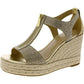 Berkley Womens Canvas Open Toe Wedge Sandals