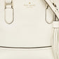 White Leather Carli Mccall Street Satchel