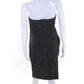 Max Mara Womens Wool Fleece Square Neck Pleated Mini Sheath Dress Gray