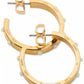 Set In Stone Gold-Tone Hoop Earrings