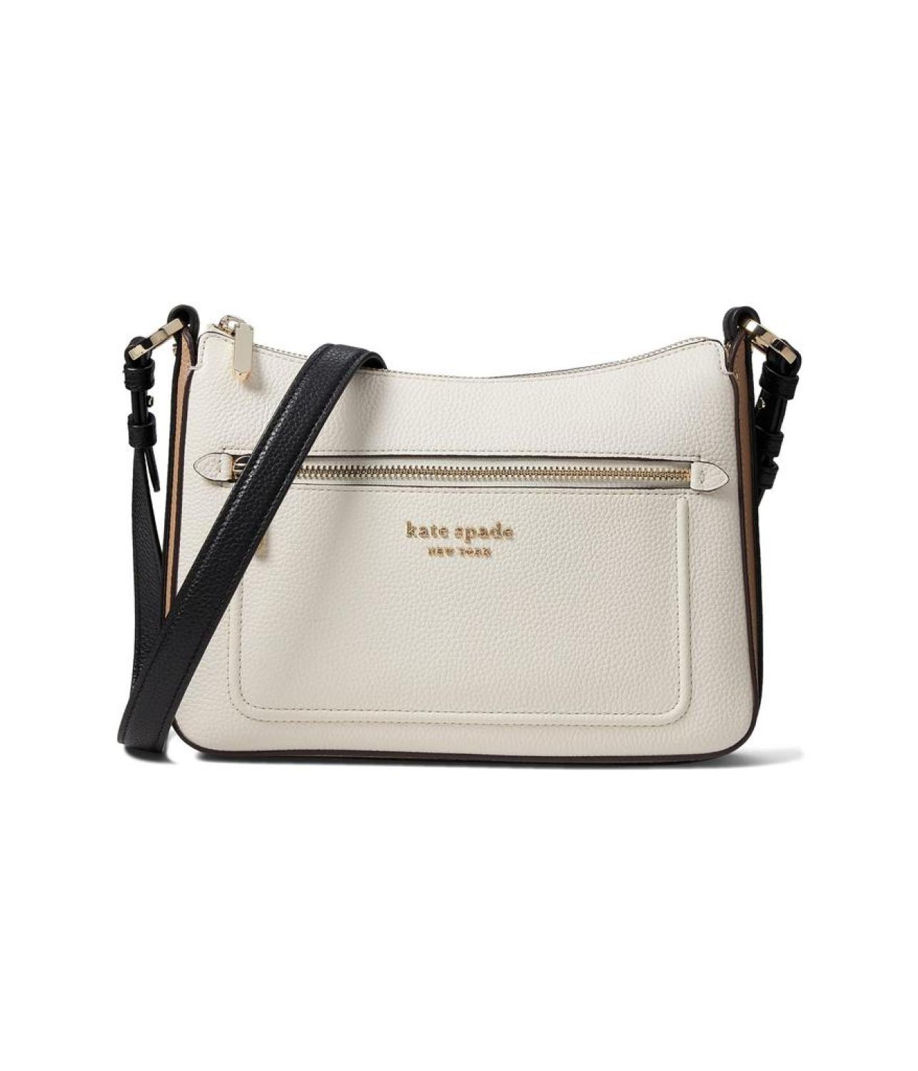 Hudson Color-Blocked Pebbled Leather Medium Crossbody