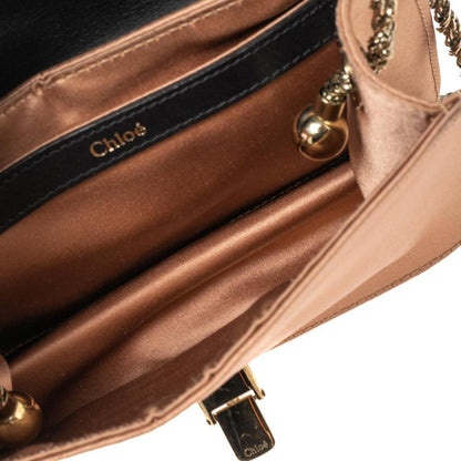 Chloe  Leather And Satin Mini Sally Shoulder Bag