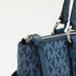 Blue Signature Coated Canvas And Leather Sullivan Satchel