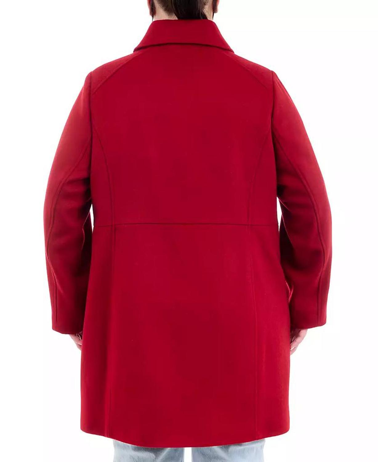 Plus Size Club-Collar Zip-Front Coat, Created for Macy's