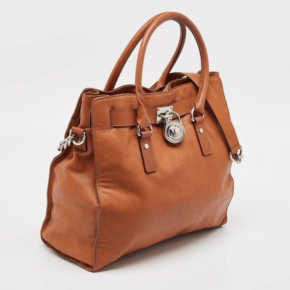 Brown Leather Large Hamilton North South Tote