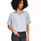 MICHAEL Women's Pleated-Back Button-Front Top