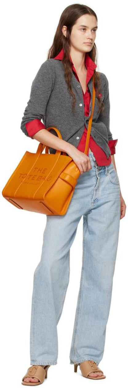 Orange 'The Leather Medium' Tote