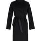 Max Mara Belted Coat in Black Cashmere