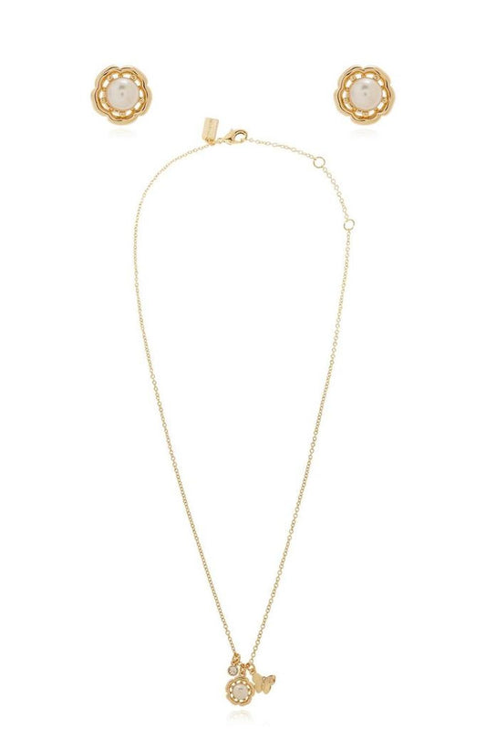 Coach Earrings And Necklace Set