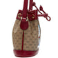 new GUCCI DORAEMON 2021 Limited GG Supreme red drawstring crossbody bucket bag