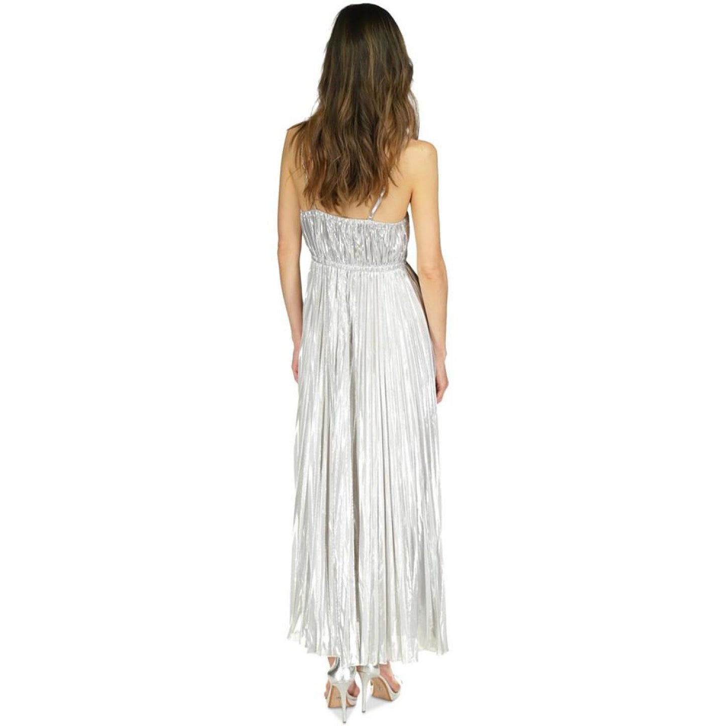 Women's Shine Pleated Empire-Waist Dress