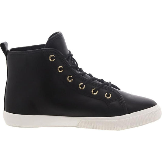 Jinger Womens Leather Fashion High-Top Sneakers