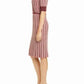 Plaid Faux Wrap Knit Dress In Multicolor