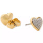 Cubic Zirconia Pavé Heart Stud Earrings