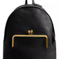 Leather Kisslock Large Frame Backpack