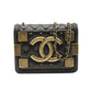 Chanel Classic Studded Boy Brick Flap Bag in Black Lambskin Leather