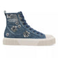 Sequined Denim High Top Sneakers