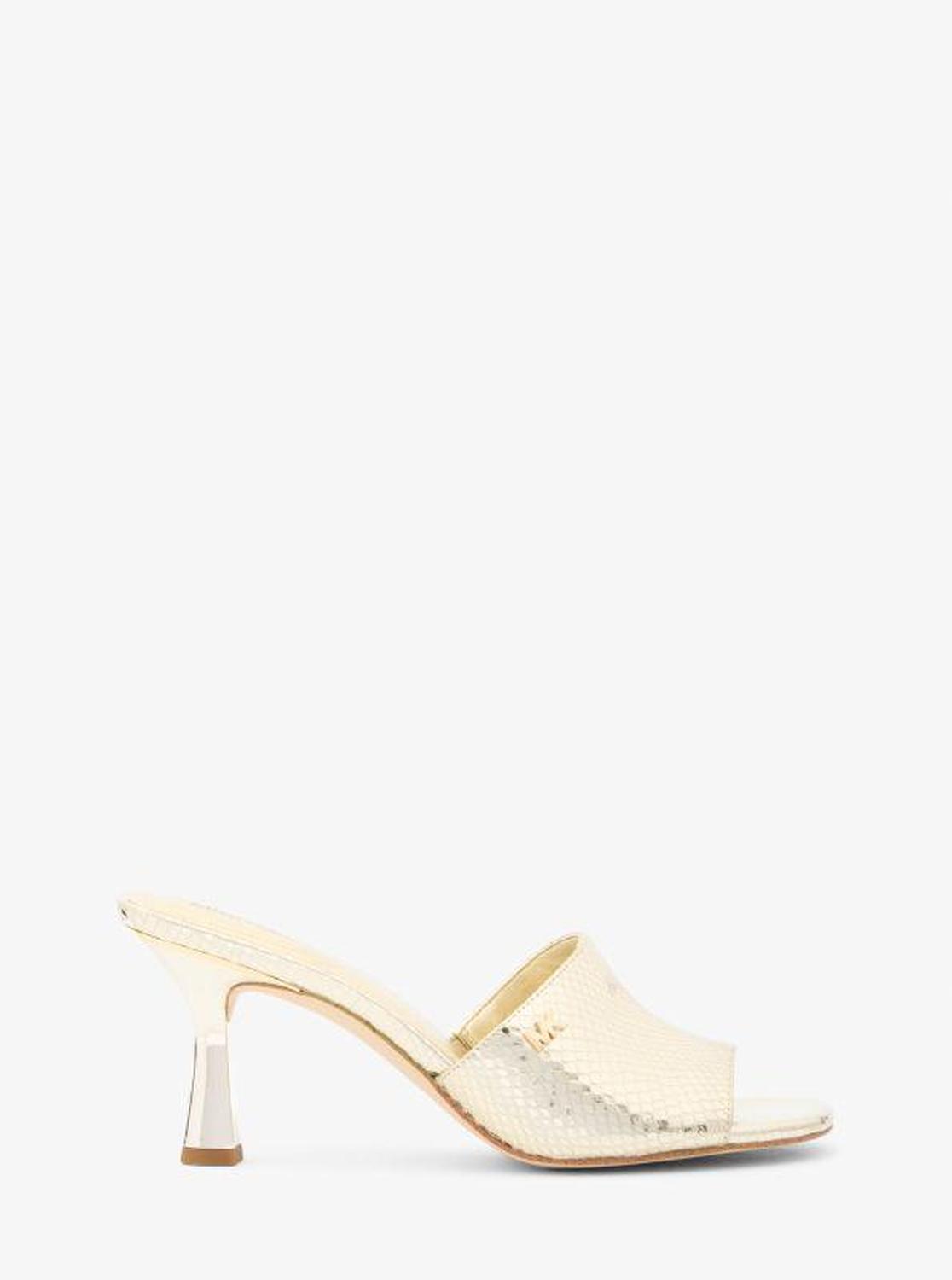 Cara Metallic Snake Embossed Mule