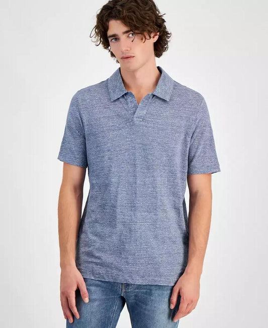 Men's Classic-Fit Textured Space-Dyed Polo Shirt