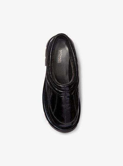 Barton Crackled Patent Leather Slip-On Mule