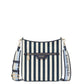 Hudson Striped Canvas Fabric Messenger Crossbody