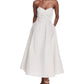 Strapless Tea-Length Cloque Dress